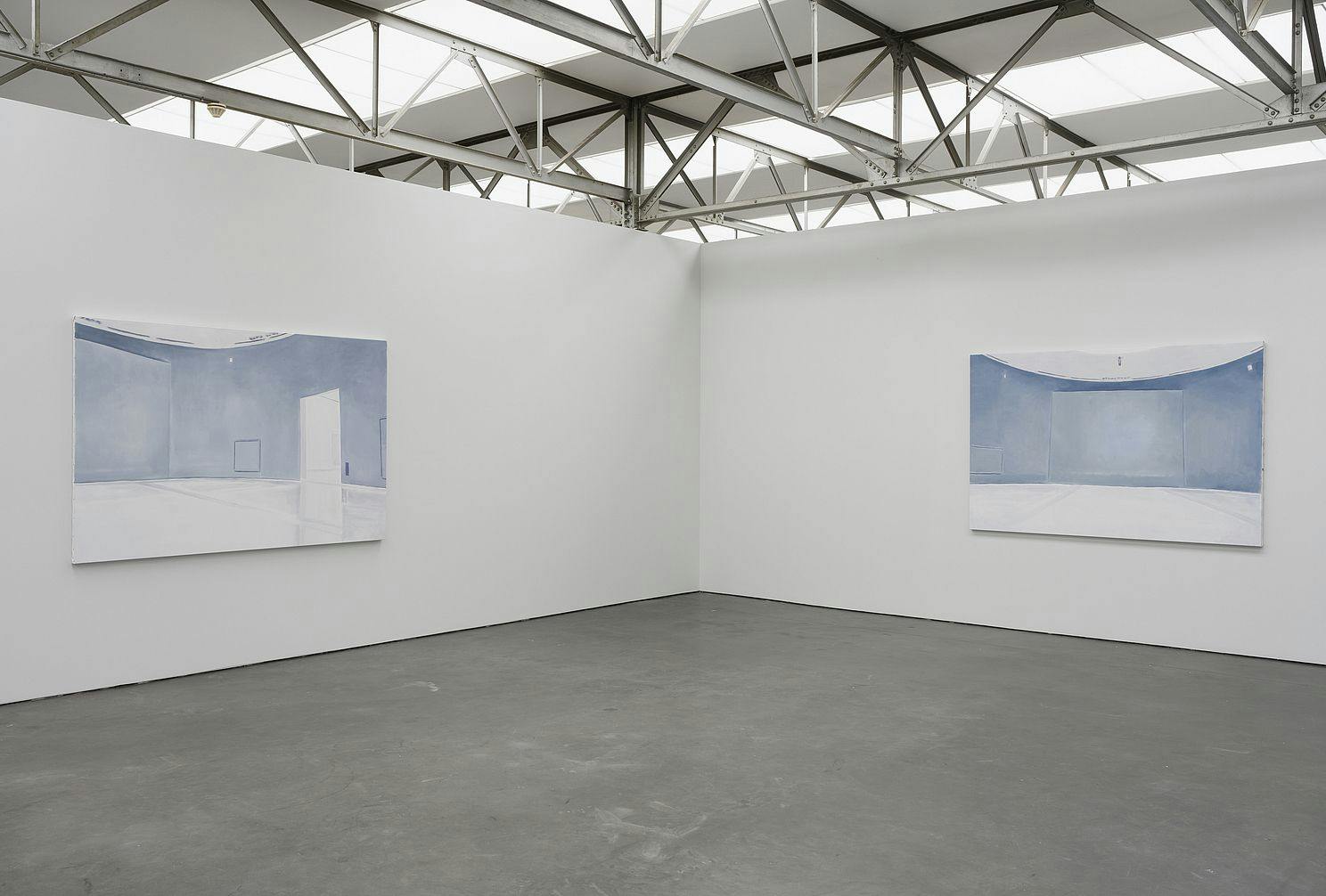 An Installation view of the exhibition, Luc Tuymans: The Return, at De Pont Museum in the Netherlands, dated 1995.